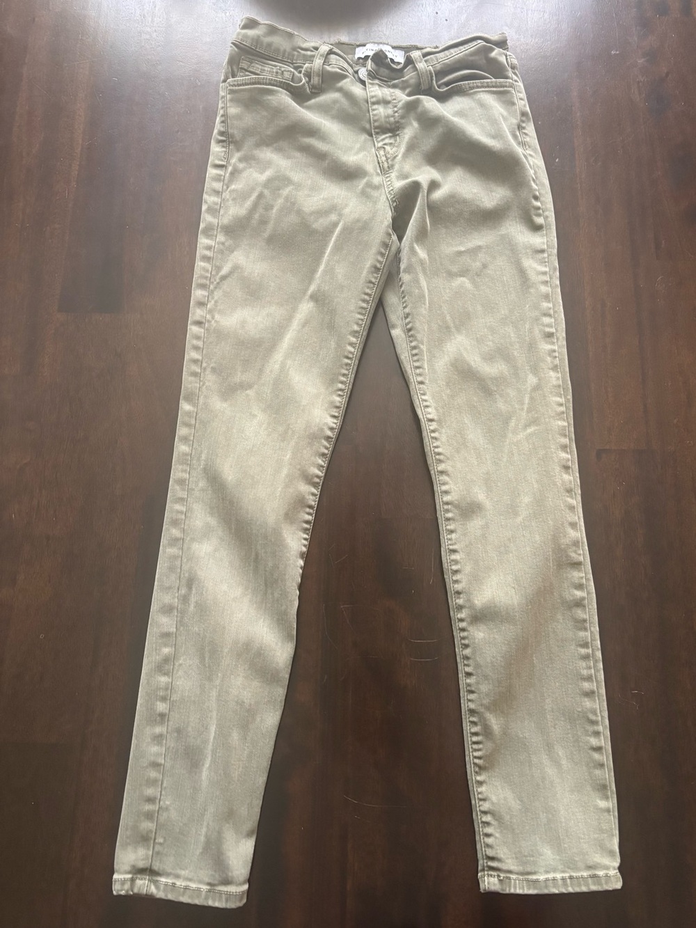 Flying Monkey Olive Green Skinny Jeans Stretch Denim